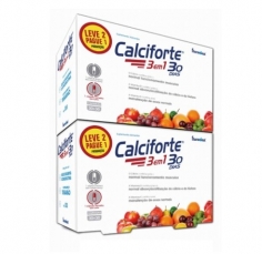 Calciforte 3 em 1 -  2x 30+30 caps